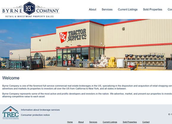 Byrne Company is one of the foremost full service commercial real estate brokerages in the US, specializing in the disposition and acquisition of retail shopping centers nationwide.